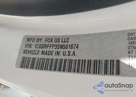 2025 Ram 1500 Big Horn 4X4 5'7 Box from USA, damaged, VIN 1C6SRFFP3SN581674